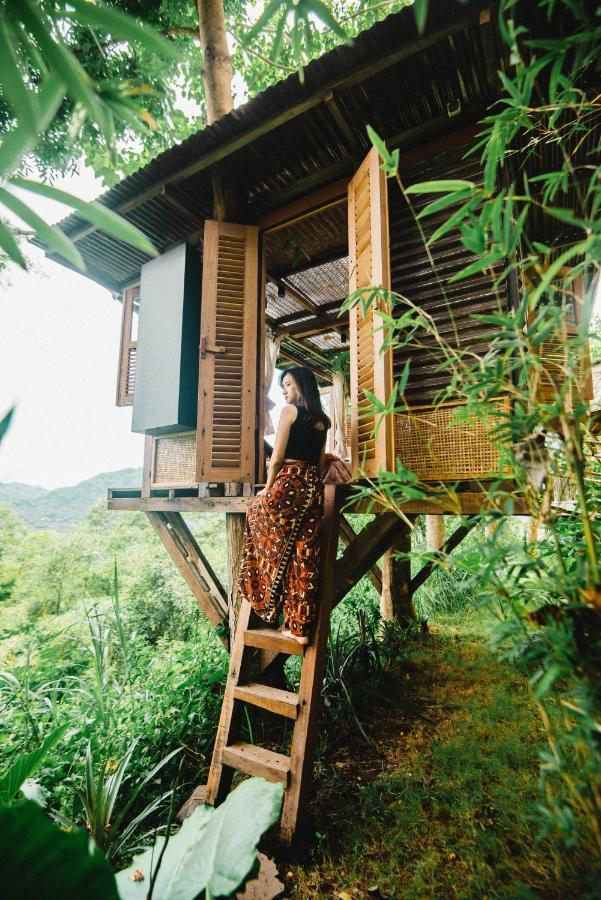 הוילה Karangasem Bird Hills Bamboo House מראה חיצוני תמונה
